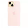 Silikonhülle mit MagSafe für iPhone 15 - Hellrosa