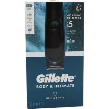 Elektrischer Körper- und Intimtrimmer Gillette Body & Intimate i5 — kabelloser Herrenrasierer für die Körperpflege