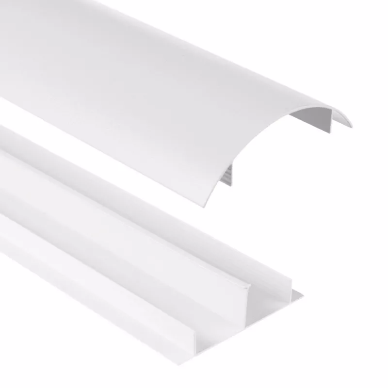 Aluminium-Abdeckleiste MACLEAN MC-814 W weiß – Kabelorganisationsleiste, starres Aluminiumprofil zum Verbergen von Kabeln