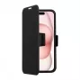 Wallet-Hülle SCREENOR CLEVER für iPhone 15 (6,1 Zoll, PU-Leder, schwarz) mit Kartenfach und Tischständer