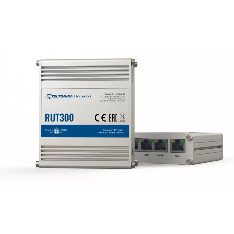 TELTONIKA RUT300 Industrieller kabelgebundener Router 5X RJ45 100 MB/s