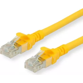 ROLINE - Patchkabel - RJ-45 (M) zu RJ-45 (M) - 1 m - UTP - CAT 6a - halogenfrei, vergossen, Litzenleiter - Gelb (21.15.2721)