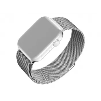 Mesh-Armband FIXED für Apple Watch 38/40/41 mm — FIXMEST-436-SL Silber, Milanese-Edelstahl, verstellbar