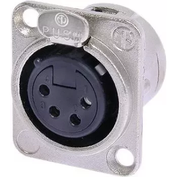 Neutrik NTR-NC4FDL1 - -30 – 80 °C – Schwarz – Silber – UL – UL 94 HB – IEC 61076-2-103 – IP 40 – IEC 68-2-20 (NC4FD-L-1)