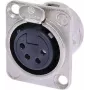 Neutrik NTR-NC4FDL1 - -30 – 80 °C – Schwarz – Silber – UL – UL 94 HB – IEC 61076-2-103 – IP 40 – IEC 68-2-20 (NC4FD-L-1)