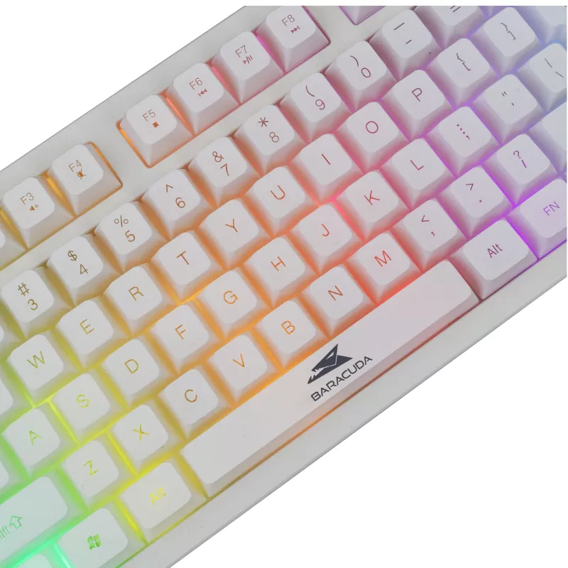 Mechanische Tastatur Baracuda Krill White KRILL-W — kompaktes Layout, USB-Anschluss