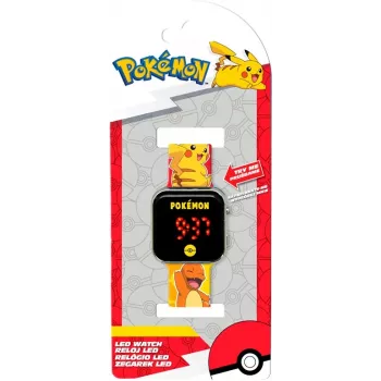 Kids Euroswan Armbanduhr LED Pokémon POK4435 — digitale LED-Kinderuhr mit Charakter-Design