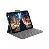 Logitech schlank Folio Grau Bluetooth QWERTZ Schweizer Tastatur für iPad