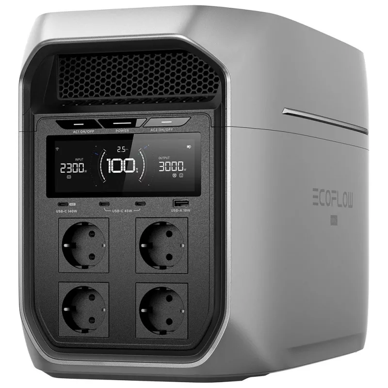 Tragbare Powerstation EcoFlow Delta 3 Max Plus 2048Wh 1800W – Batterie-Backup und netzunabhängige Stromversorgung
