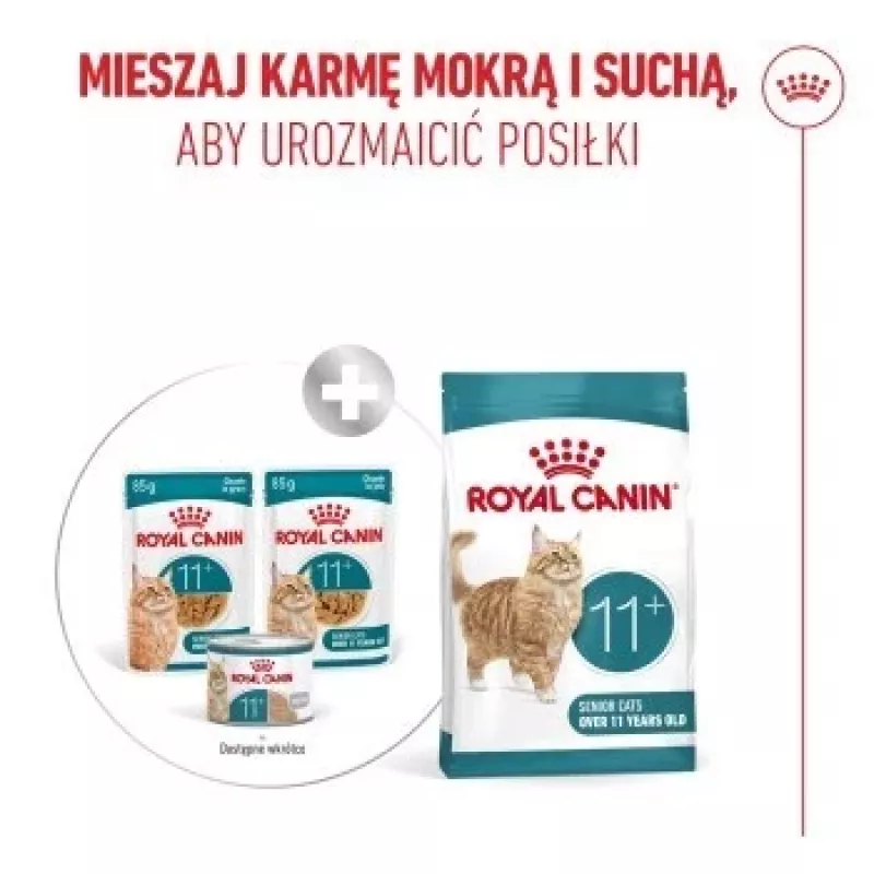 Nassfutter für Katzen Royal Canin FHN Ageing 11+ Gravy 12×85 g – Senior Komplett-Nassfutter in Schalen