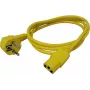 ROLINE - Netzkabel - CEE 7/7 (M) abgewinkelt zu IEC 60320 C13 gerade - AC 250 V - 10 A - 1,8 m - Gelb - Deutschland (19.08.1011)