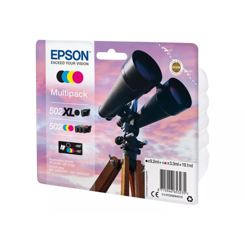 Epson 502 XL Tonerkartusche 4 Stück Kompatibel Schwarz, Cyan, Magenta, Gelb