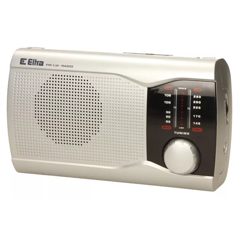 Tragbares Eltra EWA Silber Radio — AM/FM-Empfänger, batteriebetrieben