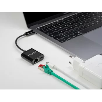 USB Typ-C-Adapter DeLOCK 66644 Gigabit LAN Power Delivery