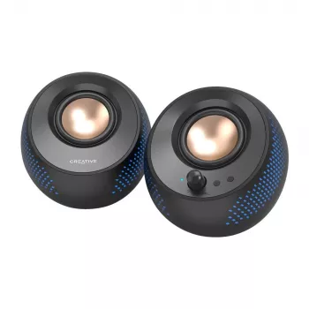 CREATIVE Pebble X 2.0 USB-C Computerlautsprecher mit einstellbarer RGB-Beleuchtung, Bluetooth 5.3, USB-Audio, bis zu 15 W RMS-Leistung für PC und Mac