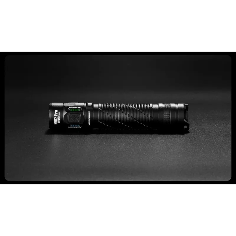 Handtaschenlampe Nitecore MH12 Pro Schwarz LED 3300 lm USB-aufladbar 5300 mAh, Aluminium, 138,5 mm, 81,5 g, wasserdicht 2 m