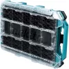 MAKTRAK Organizer Flat M, Werkzeugkoffer Blau/transparent, transparenter Deckel