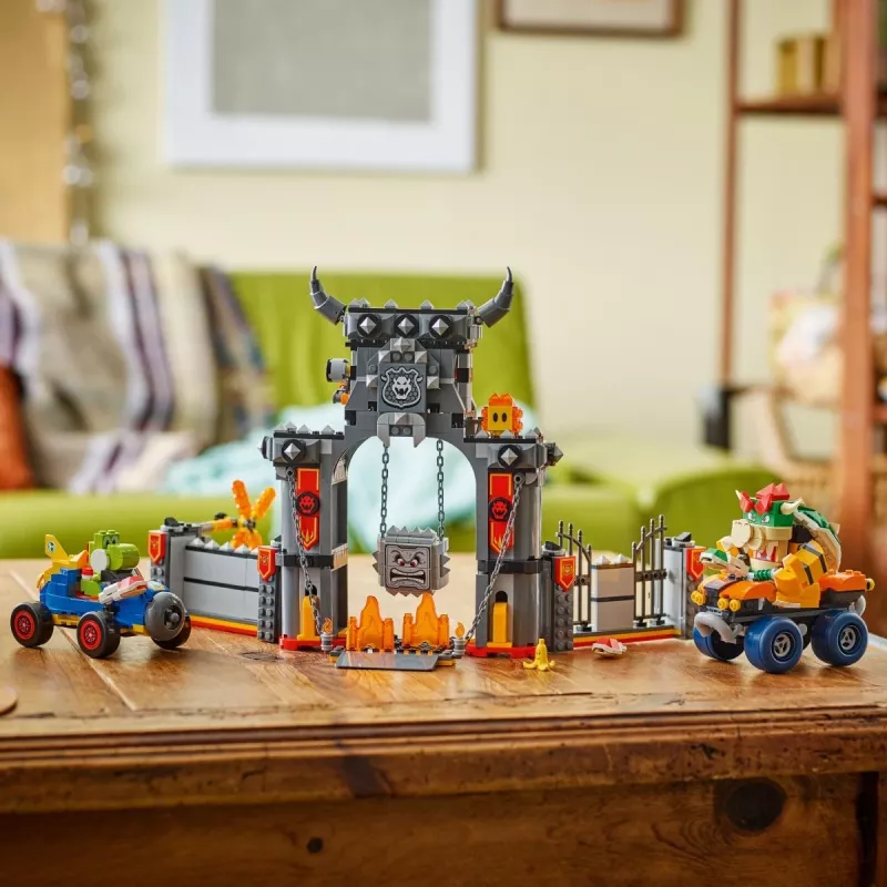 Konstruktionsspielzeug LEGO-Set 72039 Super Mario Bowsers Festung mit Mario Kart, interaktiver Spielset