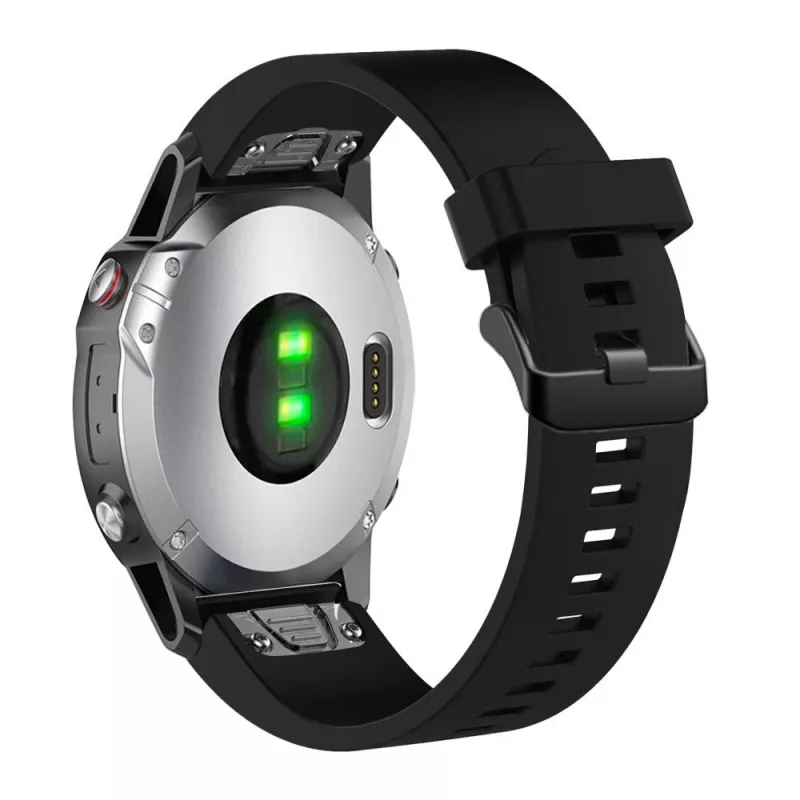 Silikon-Armband FIXED für Garmin QuickFit 20 mm, schwarz