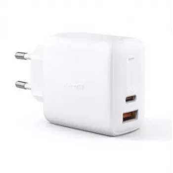 Wandladegerät Aukey PA-B3 Weiß GaN 65W USB-C / USB-A Schnellladegerät