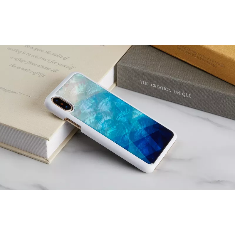 Smartphone-Hülle iKins für iPhone XS/S blue lake white