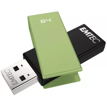 USB-Stick Emtec C350 Brick 64 GB USB Typ-A Schwarz Grün