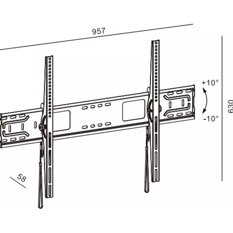 TV-Halterung TB TB-951 für Fernseher bis zu 120 Zoll, max. Belastung 100 kg, VESA 900×600