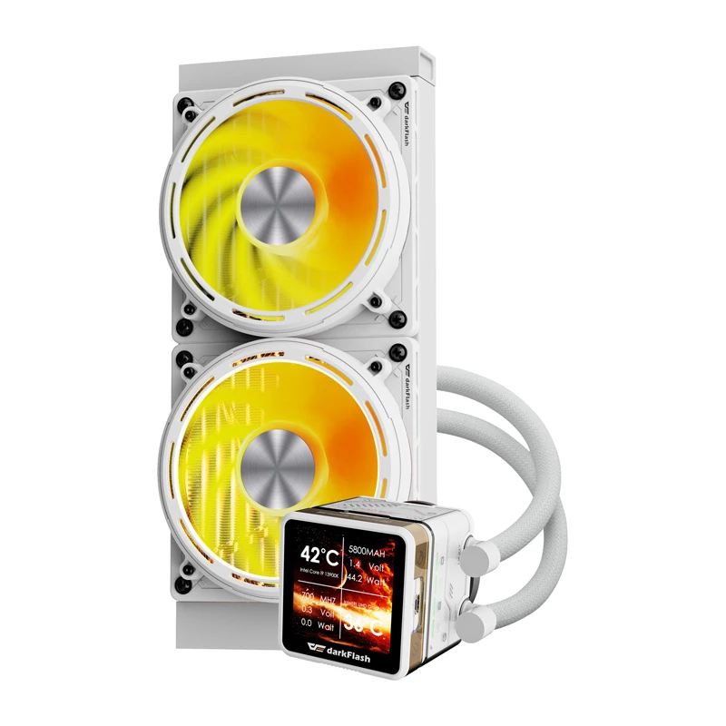 CPU-Wasserkühlung Darkflash DE240 (weiß) – 240-mm-Radiator, geschlossener AIO-Kreislauf