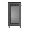 19-Zoll-Rack-Schrank LANBERG FF01-6022-23B, 22U, 600×1000 mm, schwarz, perforierte Türen