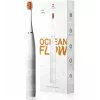 Schallzahnbürste OCLEAN FLOW Erwachsene — batteriebetrieben, Aufhellungsmodus, integrierter Timer, einstellbare Geschwindigkeit, 255 mm Höhe, weiß, 0,13 kg, 1 Handstück + 1 Bürstenkopf
