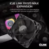 Corsair iCUE LINK RX120 MAX 120mm Gehäuselüfter - Schwarz