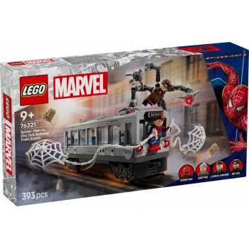 LEGO Marvel Super Heroes 76321 Spider-Man Doc Ock Subway Showdown Bauspielzeug, 393 Teile, 4 Minifiguren, Alter 9+