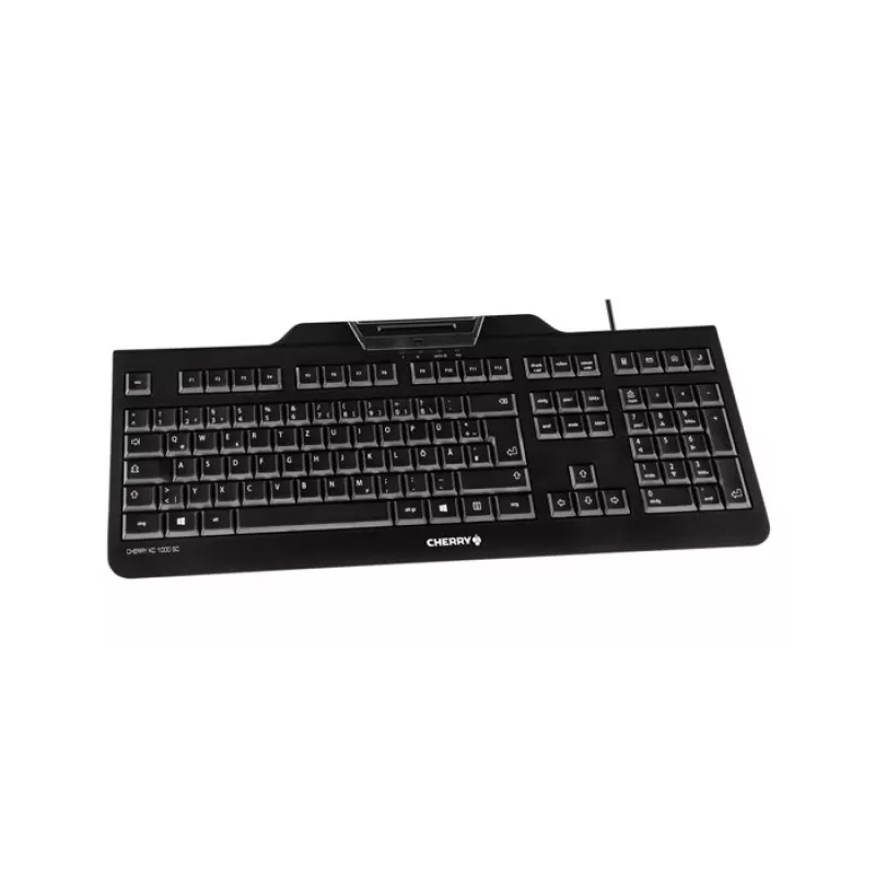 CHERRY KC 1000 SC Tastatur USB QWERTZ Schweizer Schwarz