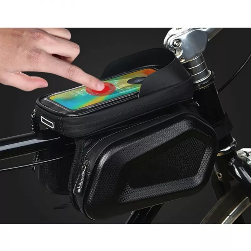 Extralink Fahrradtasche, wasserdichte Rahmentasche mit Handyhülle