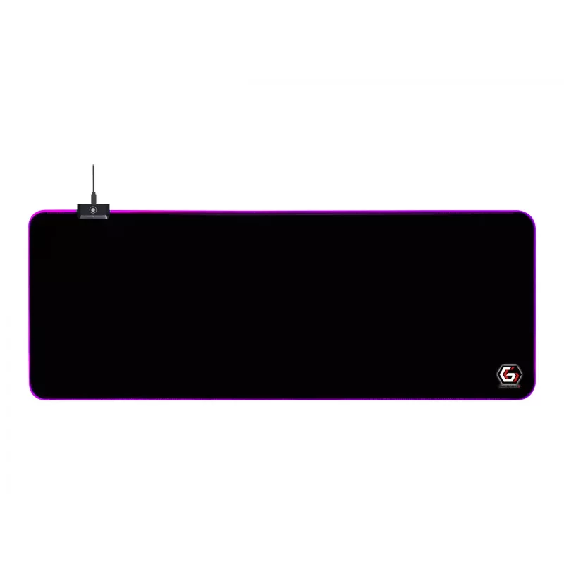 Gembird MP-GAMELED-L Mauspad Gaming Mauspad Schwarz