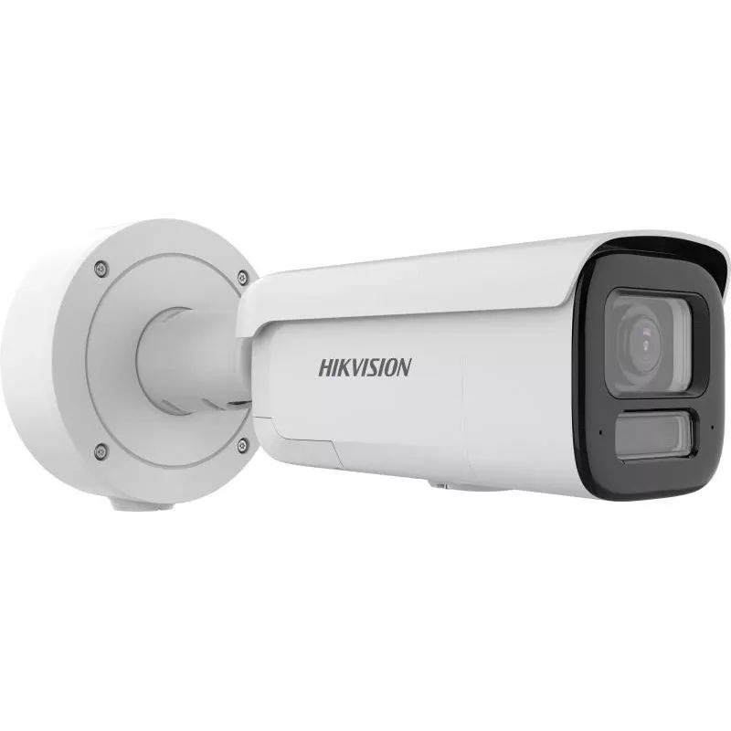 IP-Bullet-Kamera Hikvision Pro Series ColorVu 4 MP motorisiertes Varifokalobjektiv 2,8–12 mm, 1/1,8 Zoll CMOS, kabelgebunden, Innen-/Außenbereich, Weiß