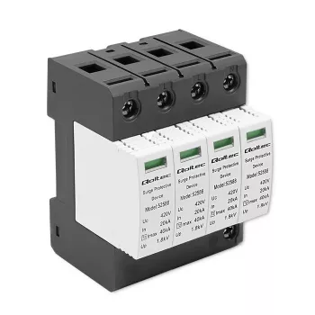 Überspannungsschutz QOLTEC 52588 AC 4P 420V T2 C — 4-poliger AC-Überspannungsableiter, 420 V, Typ 2