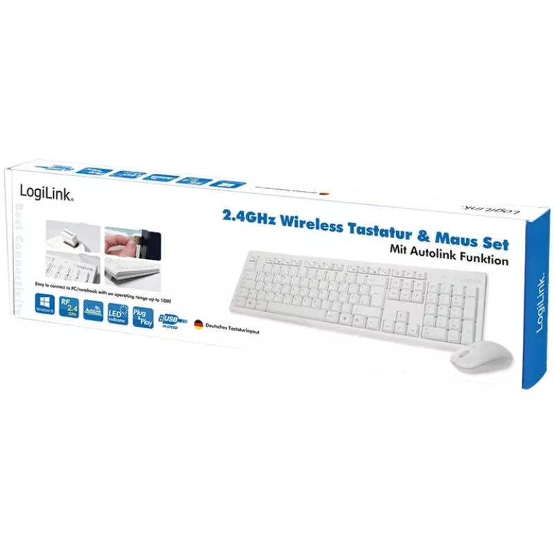 Kabelloses Tastatur-Maus-Set LogiLink ID0104W
