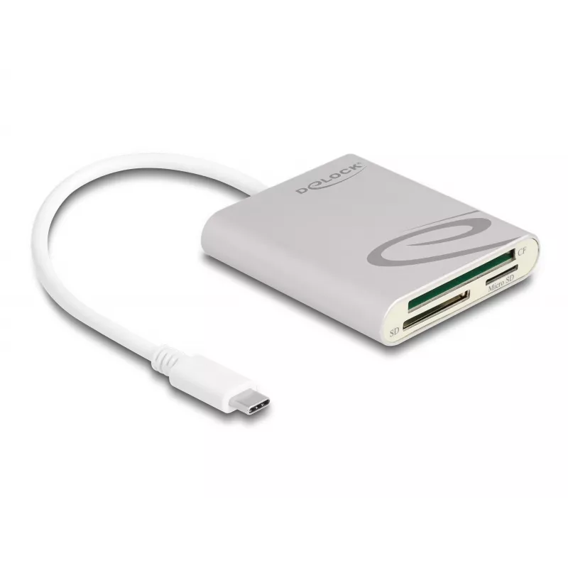 Kartenleser DeLOCK 91005 USB 3.2 Gen 1 Type-C Grau CF MMC MicroSD