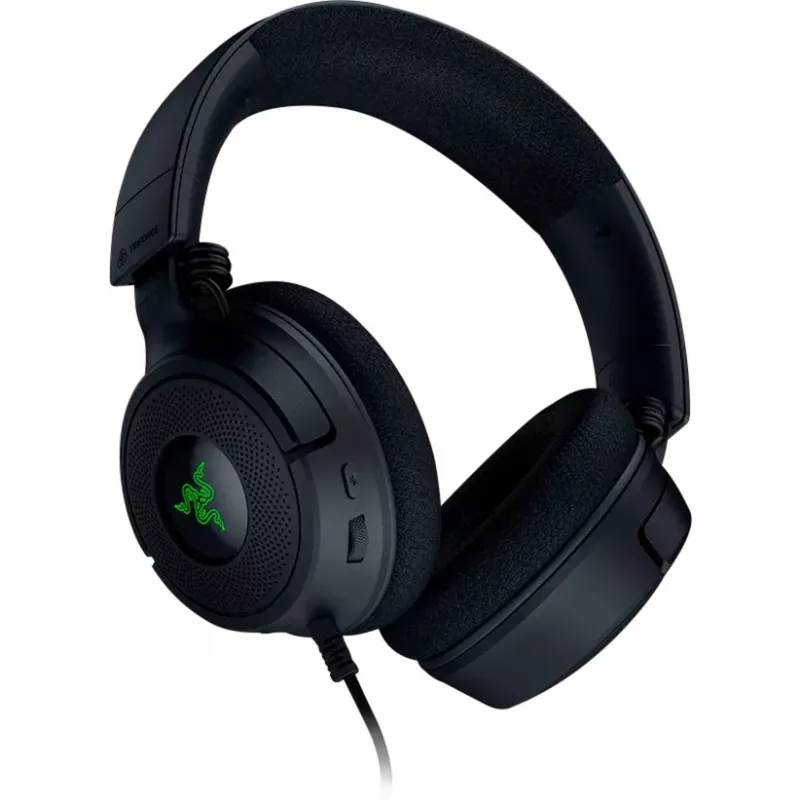 Razer Kraken V4 X - Kabelgebundenes PC-Gaming-Headset (TriForce 40-mm-Treiber, versenkbares Kardiioidmikrofon, 7.1-Surround-Sound, Chroma RGB für PC, Konsole & Telefon)