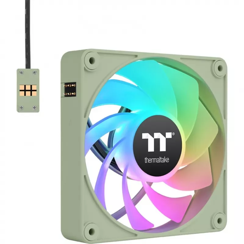Thermaltake CT120 EX Reverse ARGB Sync 120 mm 3er-Pack Gehäuselüfter – Matcha-Grün