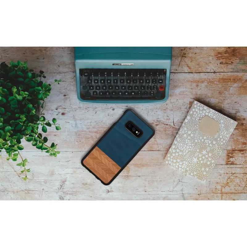 Smartphone-Hülle man and wood für Galaxy S10e — Denim Schwarz Schutzhülle
