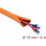 Kabelführungsschlauch selbstschließend doppellagig DELOCK 5 m × 16 mm, orange