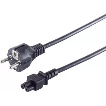 Netzkabel helos 60001 – 1.8 m Schuko (Typ F) auf 3‑poligen C5‑Stecker