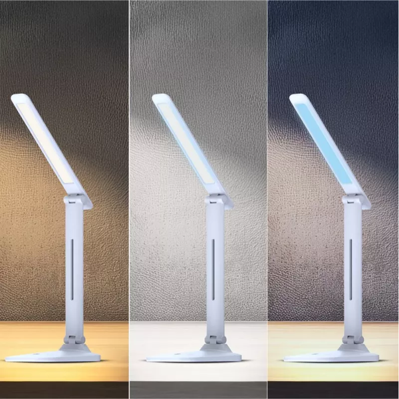 Tischleuchte Hawk HW-LAMP01 Weiß LED einstellbare Helligkeit, verstellbarer Arm