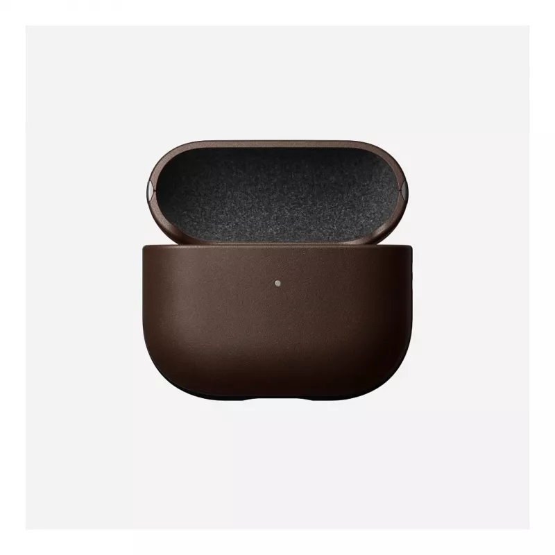 Leder-AirPods-Hülle Nomad V3 Rustic Brown — schützende Lederabdeckung für das AirPods-Ladecase