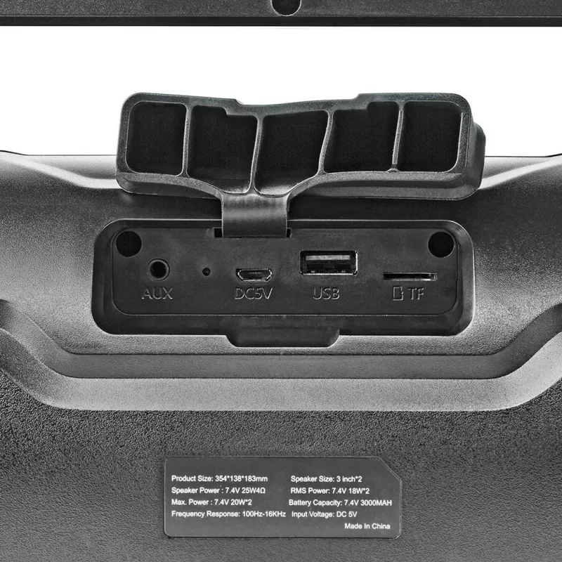Nedis SPBB310BK tragbarer/Party-Lautsprecher Stereo tragbarer Lautsprecher Schwarz 36 W