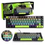 Mechanische Tastatur MEDIA-TECH MT1260 Red Core MX60, 60% Formfaktor, CHERRY MX Red Schalter, RGB-Beleuchtung, USB, grün