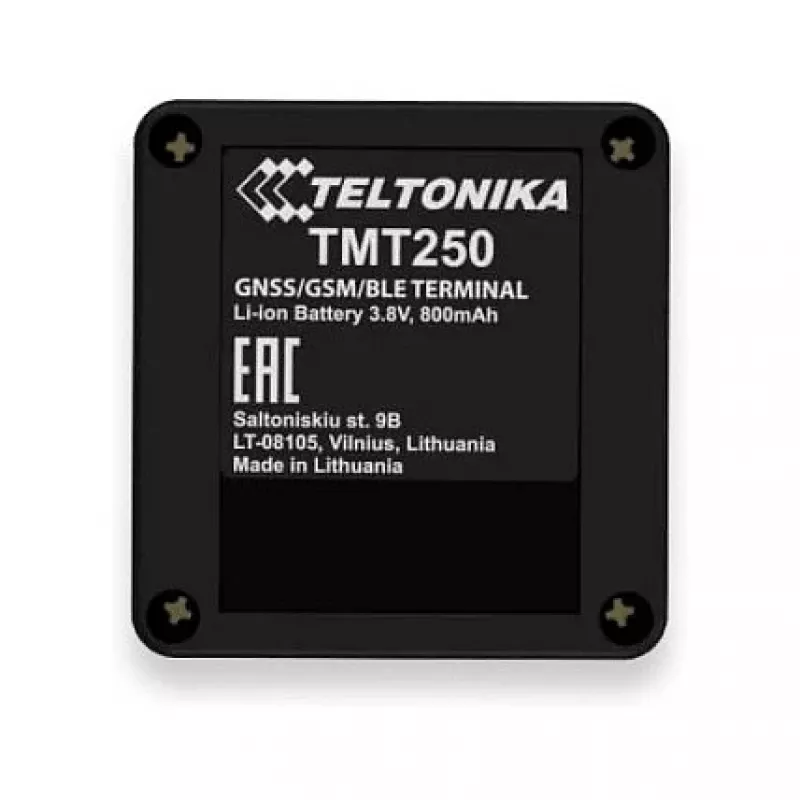 GPS-Personentracker Teltonika TMT250 — schwarz, 0,128 GB Speicher, Li-Ion 3,8 V, bis zu 8 h Akkulaufzeit