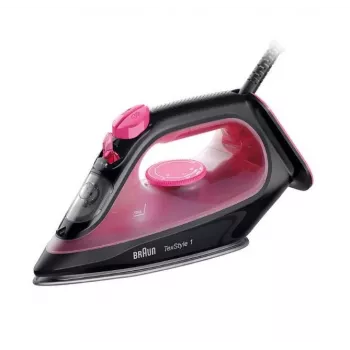 Braun TexStyle 1 Trocken- & Dampfbügeleisen Keramiksohle 2000 W Schwarz, Lila